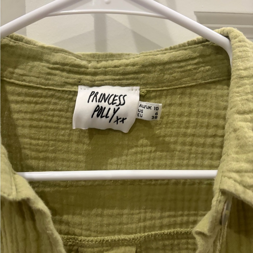 Princess Polly Mahalia Green Button Up Shirt - Picture 6 of 7
